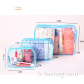 Sac de lavage transparent personnalisé Sac de cosmétique multifonction